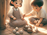 Xiao Ming and Lili learn to make tangyuan for Winter Solstice, bringing joy and warmth to their family.