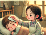 Lili learns that caring for Xiaoming, who is sick, is more meaningful than surprising him with homemade dumplings.